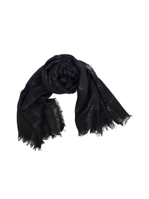 sciarpa donna lurex check nera Gaynor Bongard | LIVIABLACK